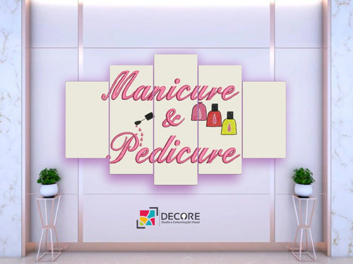 Quadro Decorativo Manicure E Pedicure Salão De Beleza Beauty