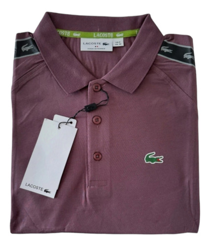 Playera Lacoste Vino Slim Fit Hombre