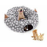 Luckitty Cama Grande Tipo Túnel Para Perros Y Gatos Con Coj