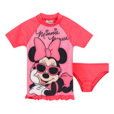 Conjunto Protección Solar Uv50 Minnie Mouse Volados Disney 