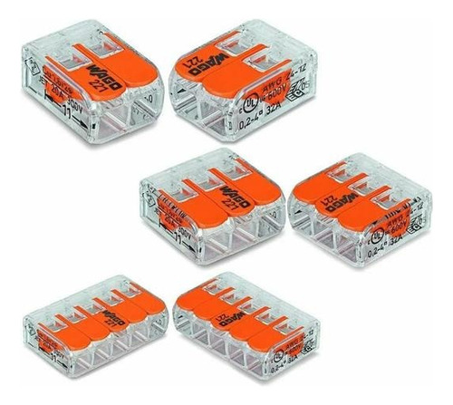 Kit Conectores Wago - 120x 221-412/221-413/221-415