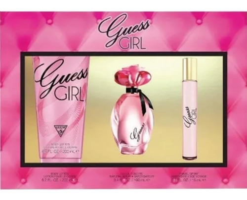 Set Perfume Dama Marca Guess Girl 3 Pz Original Usa