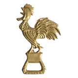 Destapador De Bronce Gallo - Antiguedades Y Deco