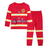 Pijama De Moda Deportiva Y De Ocio Para Bomberos, 2 Piezas