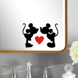Mickey Y Minnie Inspired Love Heart - Calcomanías Para Autom