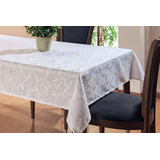 Toalha De Mesa Luxo 6 Lugares Jacquard Tecido Grosso