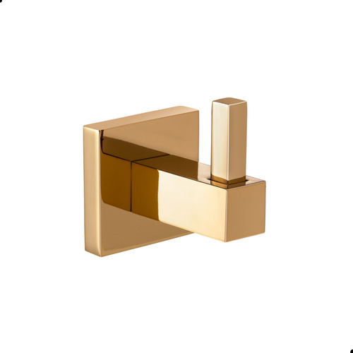 Cabide Luxo Para Banheiro Quadrado Dourado Gold