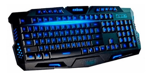 Teclado Gamer Semi Mecânico Led Iluminação Usb 3 Cores