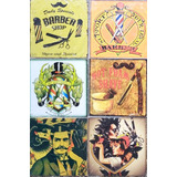 6 Carteles Chapa Vintage Barberia Peluqueria Bar Cafe Garage