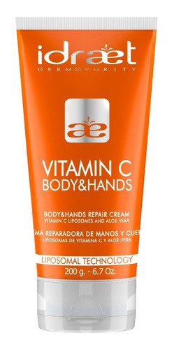 Crema Reparadora Manos Y Cuerpo Idraet Vitamin C Body 200g