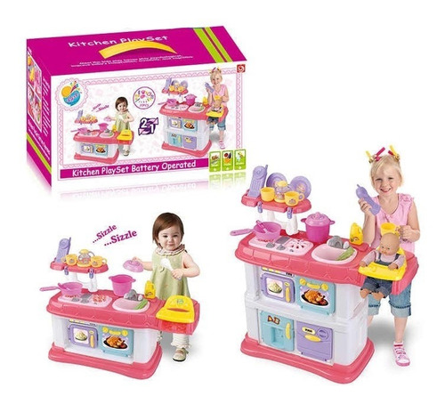 Cocinita Infantil 2en1 Diferentes Funciones Kitchen Playset