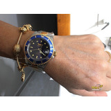 Invicta Pro Diver 8928ob Automatico  Feminino Duo Color Cor Da Correia Dourado Cor Do Bisel Azul Cor Do Fundo Azul