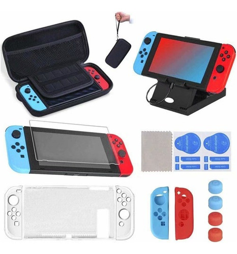 Kit Acessório Case Para Nintendo Switch 16 Em 1