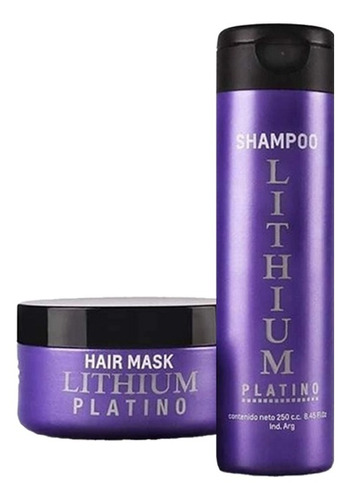 Shampoo + Mascara Platinum Matizador - Lithium