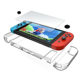 Carcasa Crystal Case Para Nintendo Switch + Cristal Templado