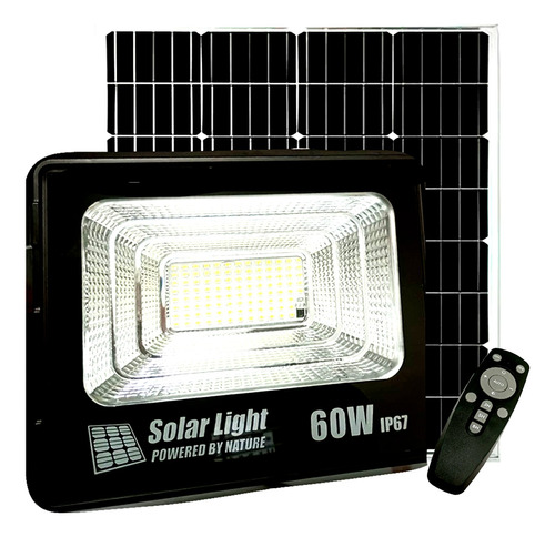 Reflector Lampara Led Panel Solar Exterior 60w Recargable