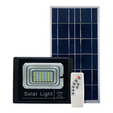 Reflector Led 25w Recargable Con Panel Solar Control Premium