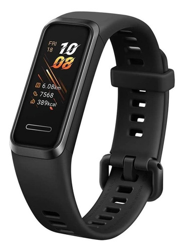 Huawei Band 4 0.96  Caja De  Plástico  Negra, Malla  Graphite Black De  Caucho De Silicona Ads-b29