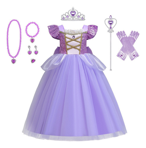 2023 Frozen Vestido Sophia Rapunzel Vestido Niñas