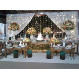 Cortina 1200 Leds 4x4m  127v Amarela  Casamentos Festa Decor