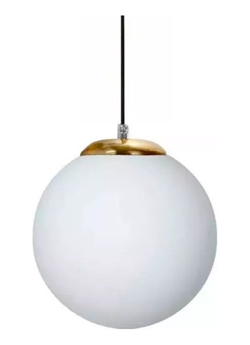 Colgante Globo 25cm Opal Dorado Vintage Apto Led E27