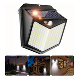 Lampara Solar Pared 140 Leds Iluminacion Exterior Callejera