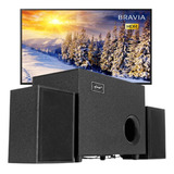 Home Theater Caixa De Som Para Tv Smart Pc Com Subwoofer 2.1