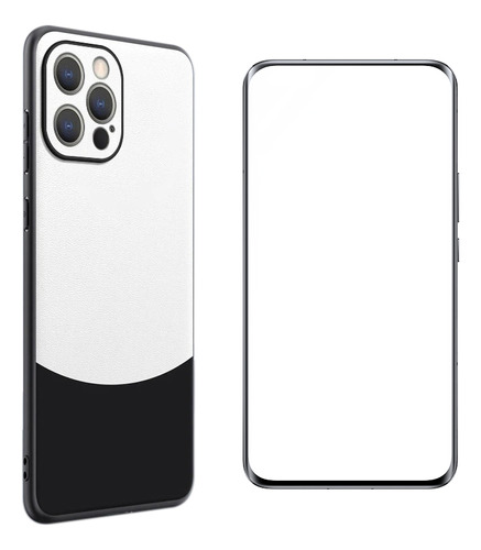 Funda Para iPhone 11 12 13 Pro Max Color Tener Vidrio Membra