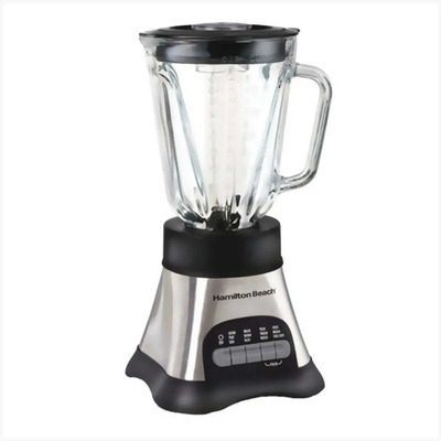 Licuadora Hamilton Beach Wave Crusher 58160 12 funciones 1.5 Litros negra y plateada con vaso de vidrio | Envío gratis