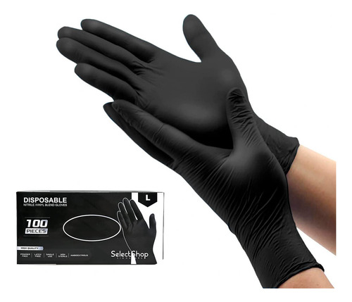 100 Unidades De Guantes Desechables, Duraderos, De Nitrilo N