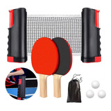Juego Red Ping Pong Portatil Raqueta Pelotas Mesa Exterior