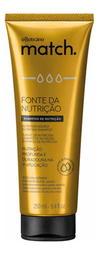 O Boticario Match Shampoo Fonte Da Nutrição 250ml Feminino