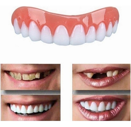 Paquete De 2 Dientes Falsos Profesionales De Silicona Bright