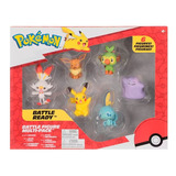 Pokemon Pikachu, Eevee, Scorbunny, Ditto, Sobble. Set 6pz