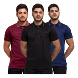 Kit 3 Camisas Masculinas Polo De Alta Qualidade