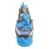 Adorno Figura Buda En Mano Dorado Calypso 14cm De Altura.