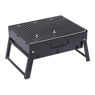 Parrilla De Carbón Portátil Plegable Acero Inoxidable 35x27x20cm Negro | MercadoLibre