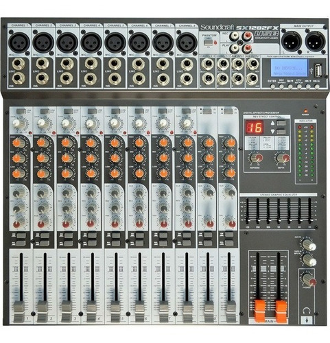 Mesa De Som Soundcraft Sx1202 Fx 12 Canais Usb