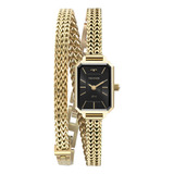Relógio Technos Feminino Mini Dourado - 5y20ix/1p Cor Do Fundo Preto