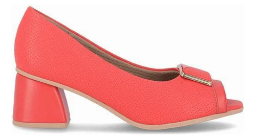 Sapato Piccadilly Peep Toe Maxi Salto Bloco Mc