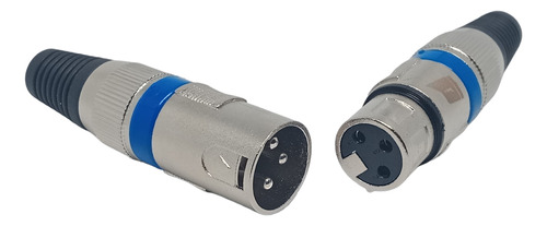 Conectores Xlr Canon Macho Hembra Plug Jack Aéreo Par Soldar