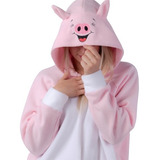 Pijama Chancho Feliz Adulto Invierno Enterizo Animales