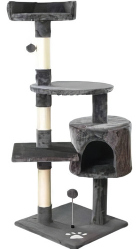 Rascador De Gatos Tipo Torre Mascota Yute Natural 01-44738