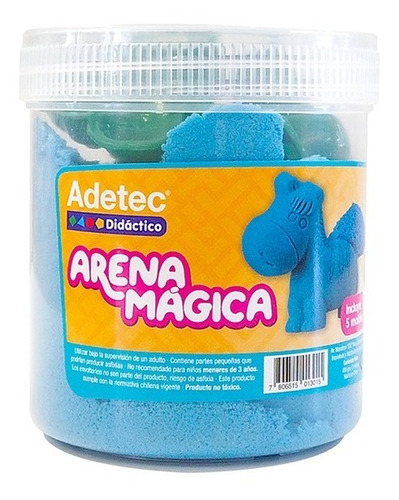 Arena Mágica 450gr + 6 Moldes Animalitos Adetec Color Azul