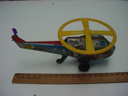 Brinquedo Antigo Helicoptero Lata Japones Anos 60