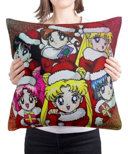 Cojin Almohada Personajes Sailor Moon Navideños Anime Diseño