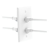 Placa De Pared 2 Puertos Ethernet Rj45 Cat6