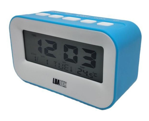 Relógio De Mesa Alarme Data Temperatura Com Led 11 X 6 Cm