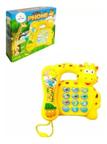 Telefone Musical De Girafa Bebê Brinquedo Piano Infantil