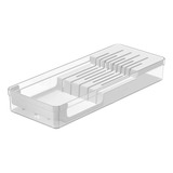 Organizador De Facas Clear 37,5 X 15 X 5,6 Cm Branco Fechado